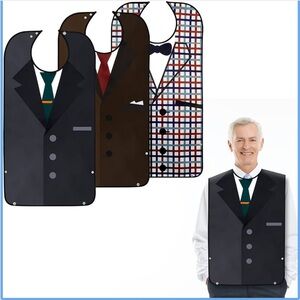 3 Pack Adult Bib For Eating-Bow Tie Design